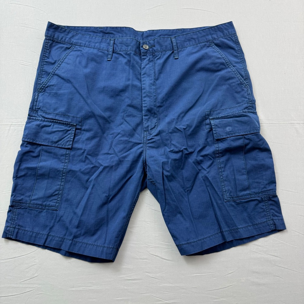 Levis Mens Blue Ripstop Cargo Shorts Size 42 Utility Outdoor Casual 23251-0008‎